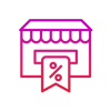 extensive booth sales icon