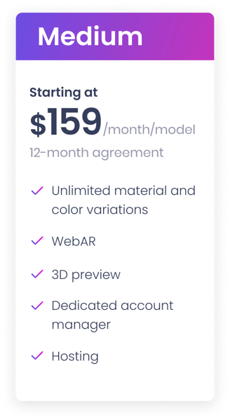 3D Configurator Pricing - Medium