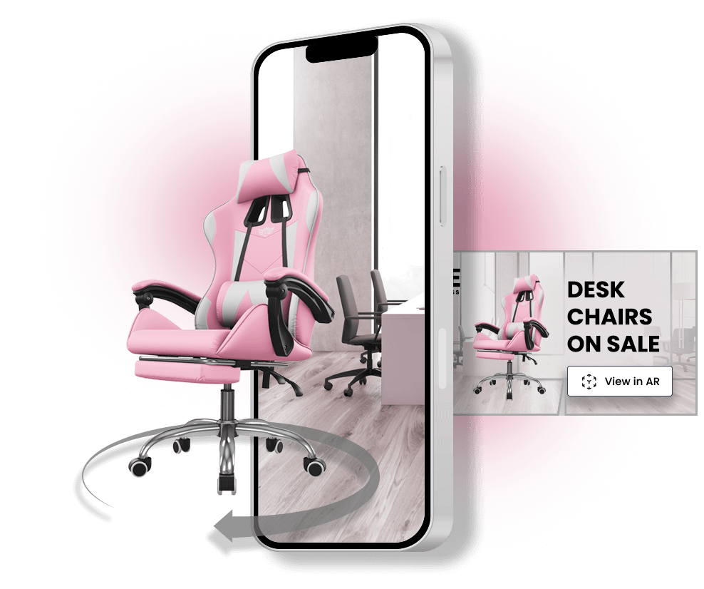 Pink chair in Augmented Reality