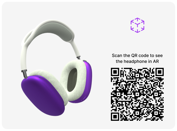 Headphones QR code AR