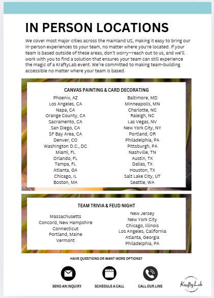 Krafty In Person Locations